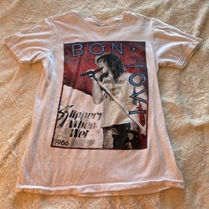 White Bon Jovi tee